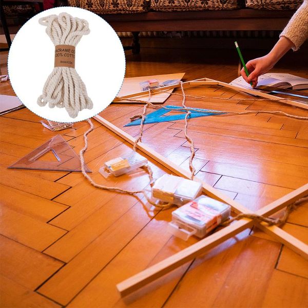 

bundle of macrame cord wall hanging crafts woven rope cotton yarn, Black;white