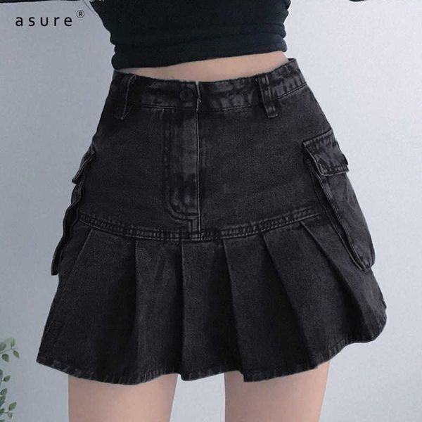 

woman emo pleated skirts mall goth y2k clothes kawaii e girl mini skirt for teenagers female punk aesthetic grunge lqmkd00024 210712, Black