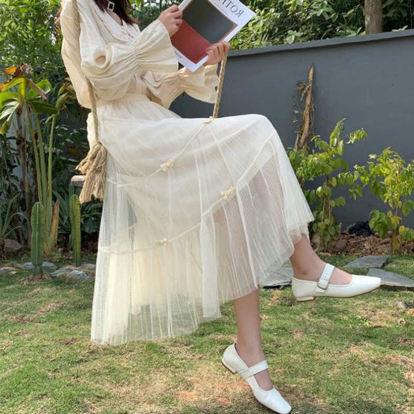 

skirts skirts tulle midi women spring elastic high waist mesh tutu pleated female korean style black white long dsf3