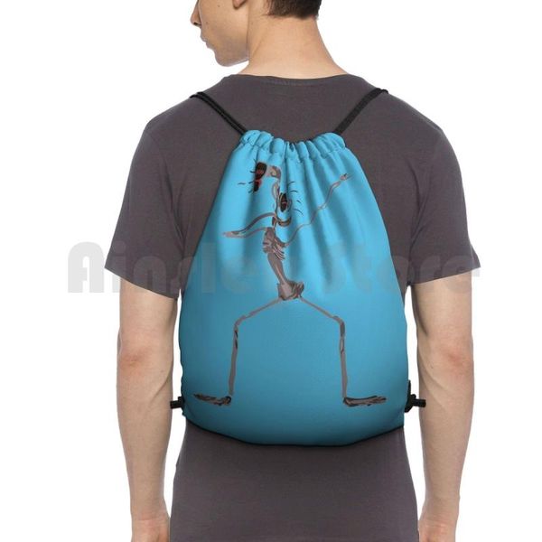

dabbing siren head backpack drawstring bag riding climbing gym dab scary halloween scared dance