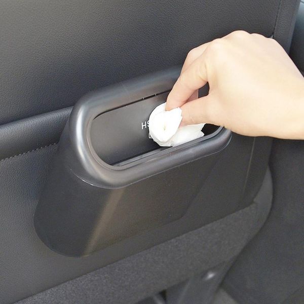 

car dustbin trash can door clip mount waterproof press-type box auto interior garbage goods storage organizer other accessories