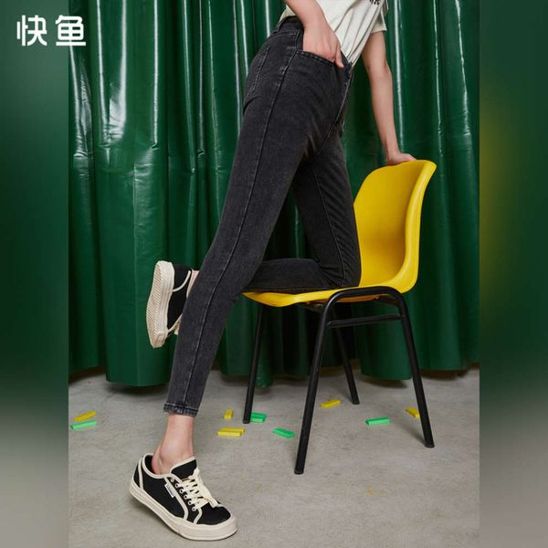 

simple slim fit women's spring and autumn tight thin daily leggings pants, Blue