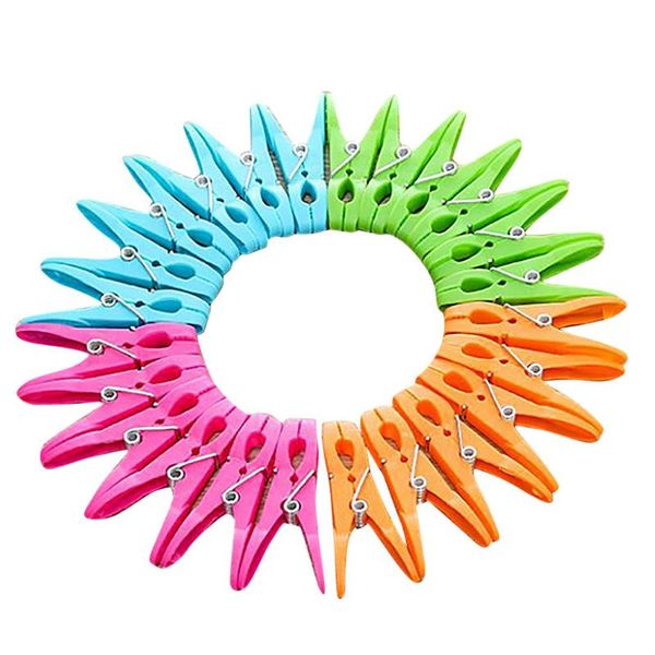 

clothing & wardrobe storage laundry clothes pins hanging pegs clips plastic hangers racks underwear craft postcard clothespins 24/48pcs