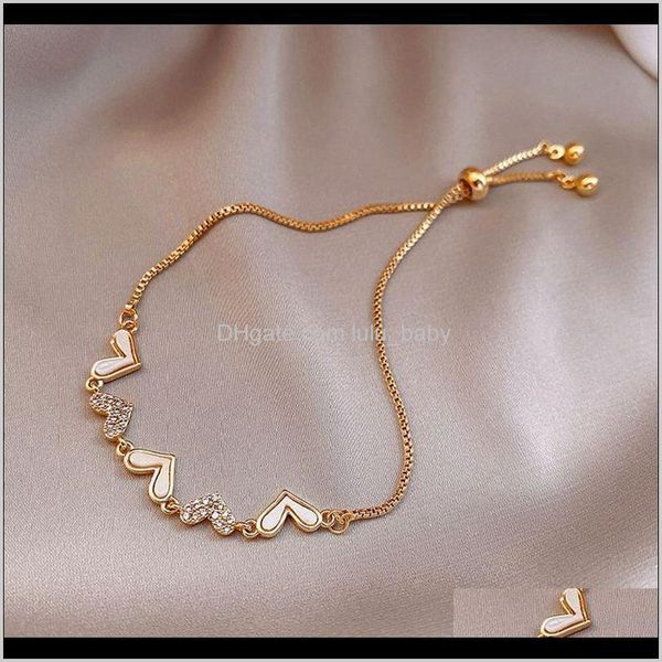 

charm bracelets drop delivery 2021 womens fashion jewelry wholesale pulsera acero inoxidable mujer bracelet femme acier inoxydable stainless, Golden;silver