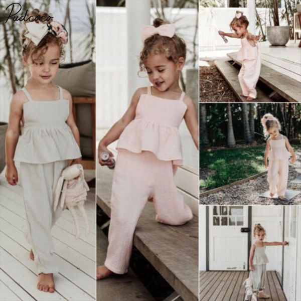 

us toddler kids baby girl clothes ruffle romper jumpsuit bodysuit outfit sunsuit playsuit one pieces, White