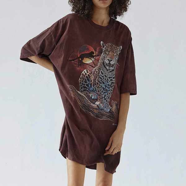 

women's t-shirt mountain leopard graphic tee summer women cotton t-shirt o-neck tshirt casual tees ladie clo0, White