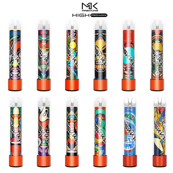 

maskking high pro max disposable e cigarettes vapes 1500 puffs 850mah battery 4.5ml cartridge transparent mouthpiece mk pro 13 colors