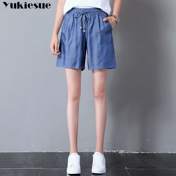 

high waisted jeans woman fashionable 's for women short pants shorts women's plus size 210519, Blue