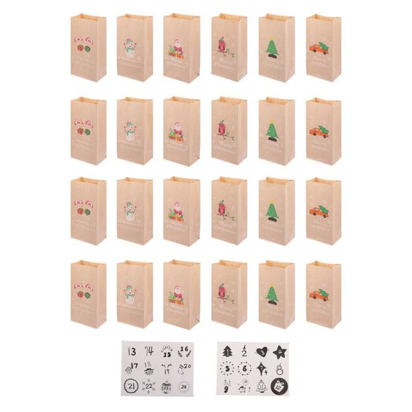 

gift wrap 24 sets of xmas safe paper packing bags present sweets candy for christmas