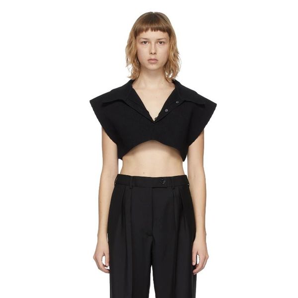 

women's t-shirt 2021 summer simple v-neck sleeveless knit temperament commuter cropped fashionable lapel, White