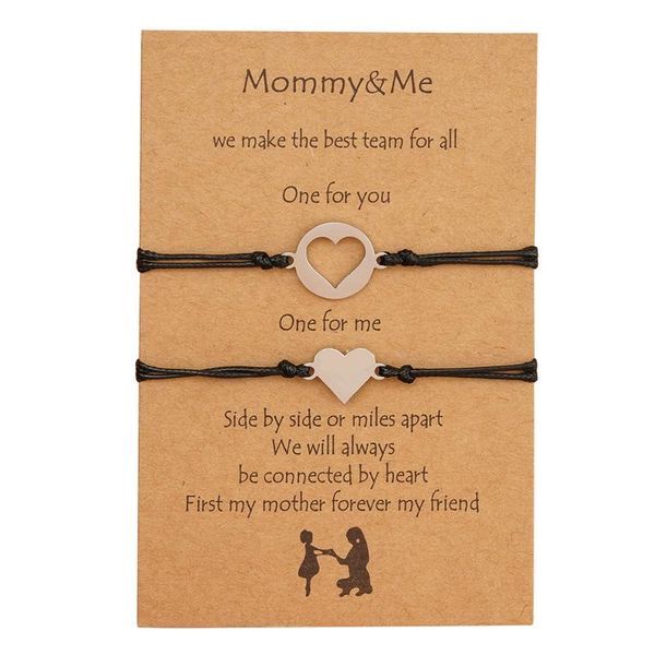 

charm bracelets 2pcs/set rope chain stainless steel anti allergy birthday gift unique heart shape jewelry, Golden;silver