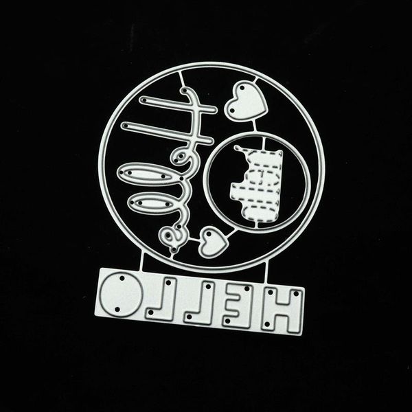 

painting supplies reunion round hello letter metal cutting dies 2021 scrapbooking mold stencil crafts die cuts for card making embossing