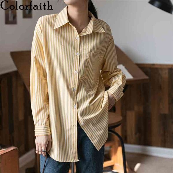 

spring summer blouses shirts elegant striped vintage fashionable oversize korean style lady wild bl9772 210427, White