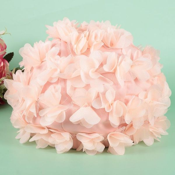 

swim cap comfortable 3d flower hat swimming breathable for girls ) caps