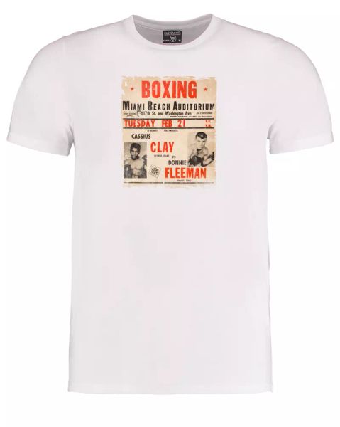 

cassius clay, muhammad ali fight poster- men's sub t-shirt, White;black