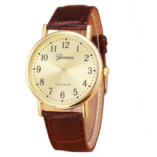 

wristwatches woman mens retro design leather band analog alloy quartz wrist watch gift clock relojes de mujer dignity 8.16, Slivery;brown