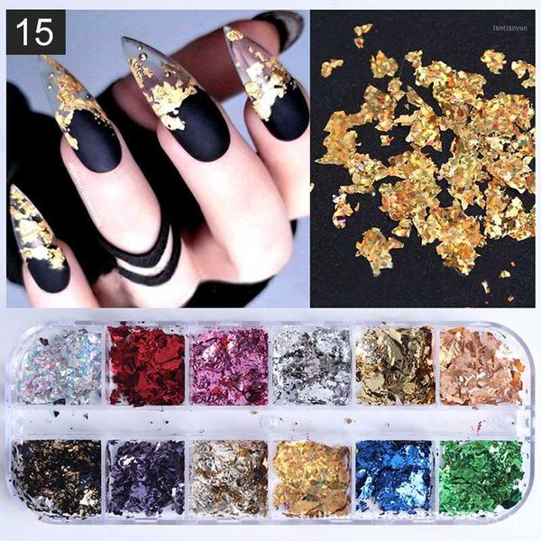 

box gold/silver foil colorful bronze stickers nail art metal full cover nails transfer paper decoration diy design1, Silver;gold