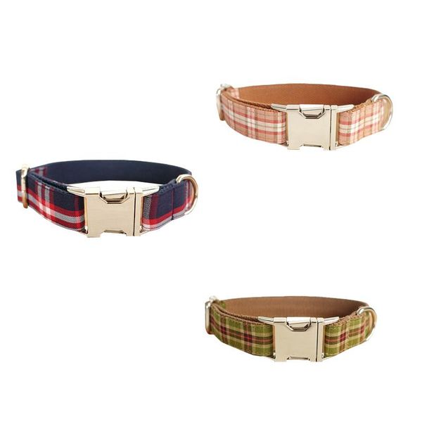 

coolpaw personalized grid pattern pet dog collar adjustable zinc alloy buckle available 3 style collars & leashes