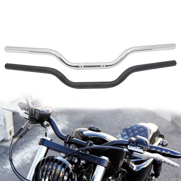 

handlebars 1 inch 25mm universal motorcycle handlebar drag straight bar dual sport bike cruiser bobber street offroad (silver)