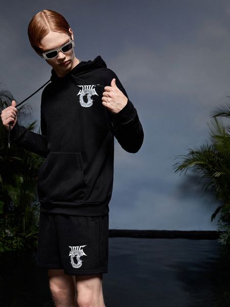 

x jose maria gonzalez men letter & graphic track shorts q0rm#, Black