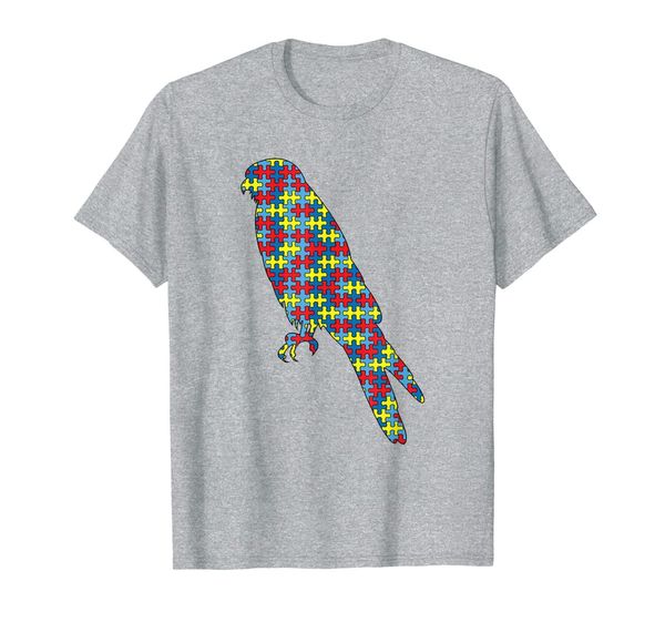 

falcon autism awareness kids hawk bird puzzle day mom gift t-shirt, White;black