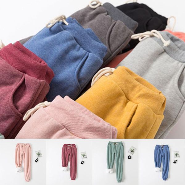 

women's pants & capris women winter warm external wear lined athletic solid color super soft sweatpants plus size fleece, Black;white