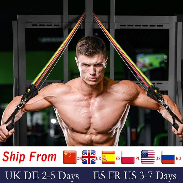 

fitness rally multifunctional resistance rope elastic training set band latex bands