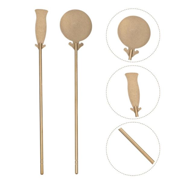 

fragrance lamps 2pcs copper incense ash press practical burner accessory