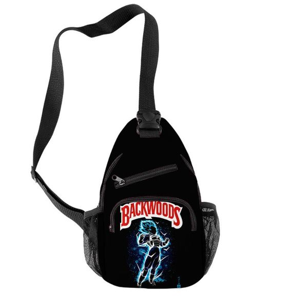 

backpack vogue backwoods goku boys/girls 3d print chest bags oxford waterproof sports crossbody travel youthful shoulder