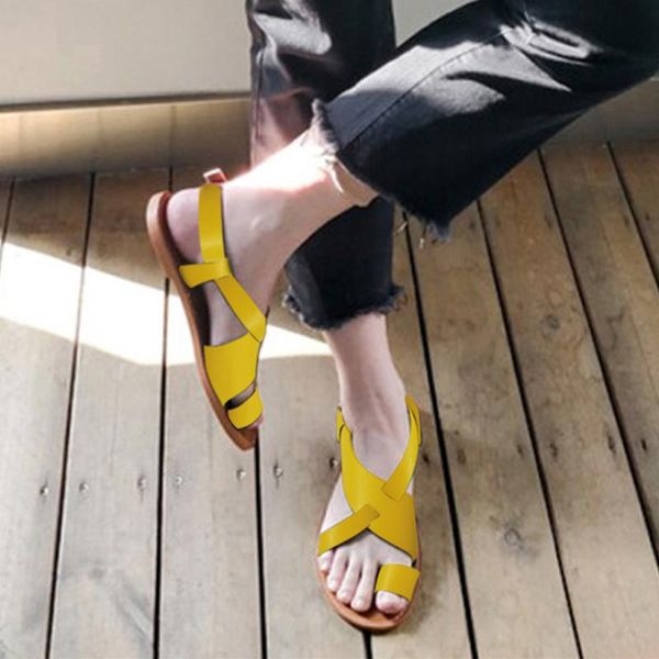 

fashion sandals summer flat fruit jelly pink an yellow strap sandale femme grande pointure, Black