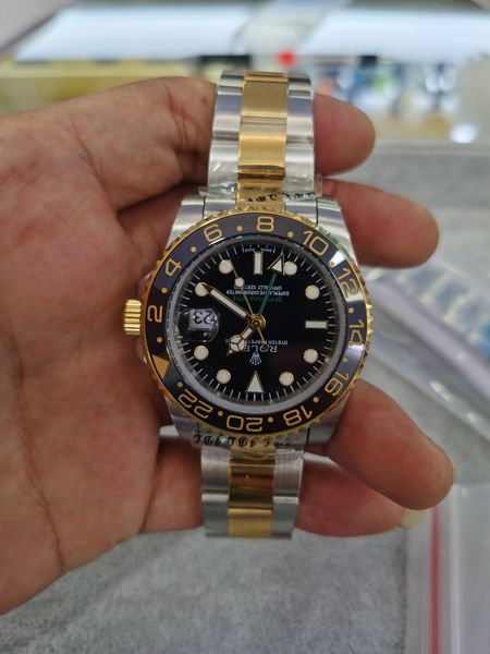 

with original box watch 2021 basel world 40mm gmt 116710ln 126710blro black ceramic bezel asia 2813 movement automatic mens watches 5820, Slivery;brown