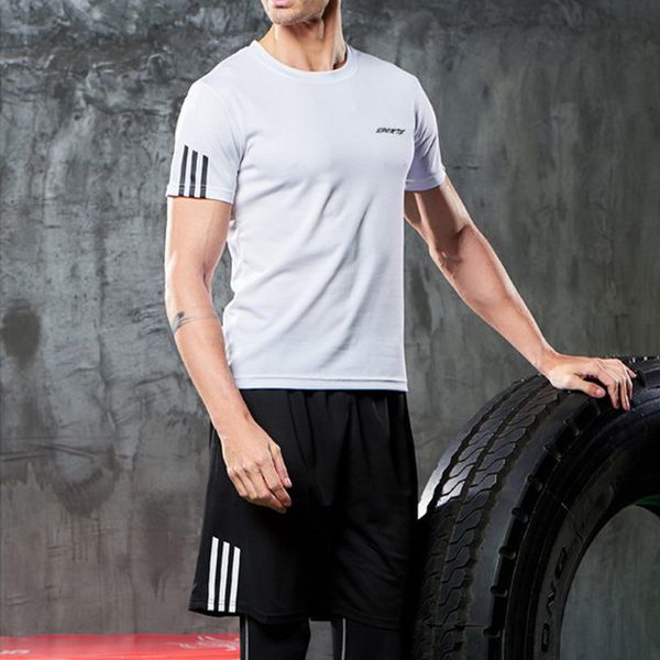 

men's tracksuits 2021 summer sports suit youth leisure two piece, Gray