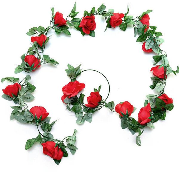 

decorative flowers & wreaths artificial plant fake rose brunch home decor wedding mariage party garden hanging decoration accessories