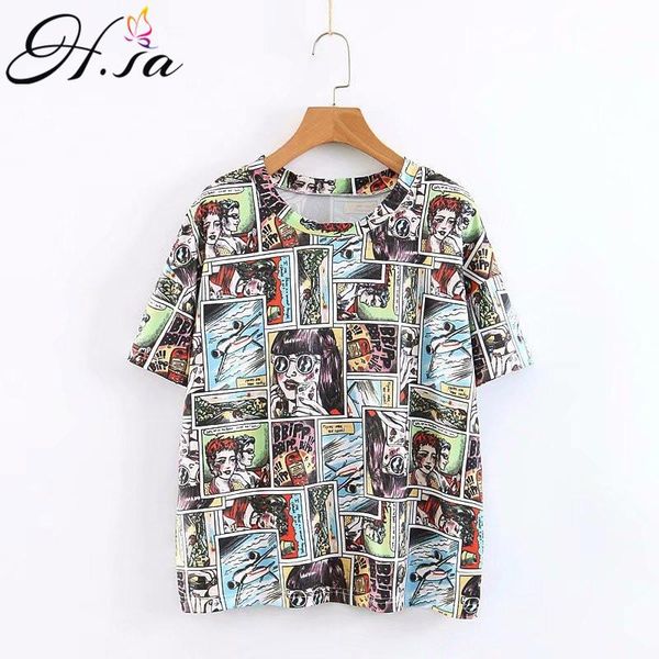 

women's blouses & shirts h.sa 2021 casual short sleeve women blouse summer vintage print loose female bohemian ladies blusas top, White