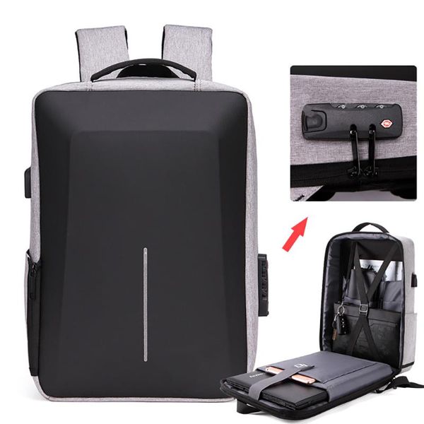 

backpack rejs langt anti-theft men lap15.6 inch daily work business mochila waterproof travel backpacks with charging zaino
