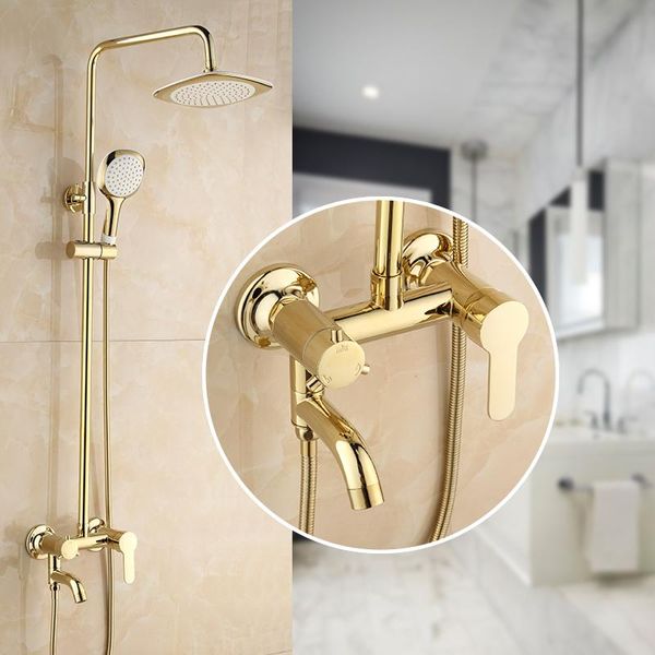

bathroom shower sets gold all copper set european pure wall mounted spray