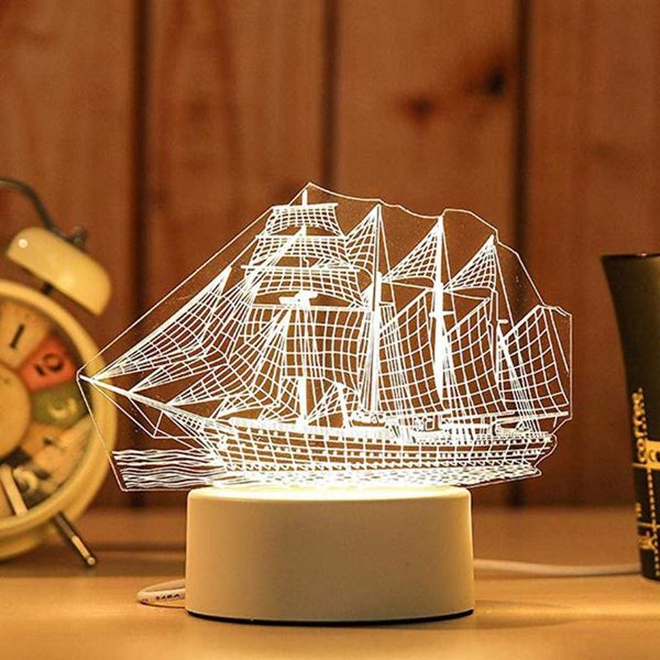 

light creative 3d led children's christmas gift decoration home bedroom kindergarten night decorative objects & figurines