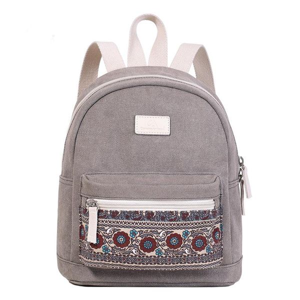 

outdoor bags women backpack vintage fashion shoulder multi procket backpacks travel bag mochilas small casual canvas