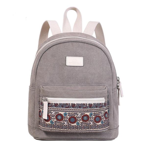 Outdoor-Taschen Hohe Qualität Frauen Rucksack Vintage Mode Schulter Multi Procket Rucksäcke Reisetasche Mochilas Kleine Casual Leinwand