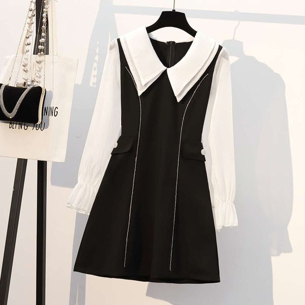 

casual dresses dress large women's spring foreign style 9djt, Black;gray