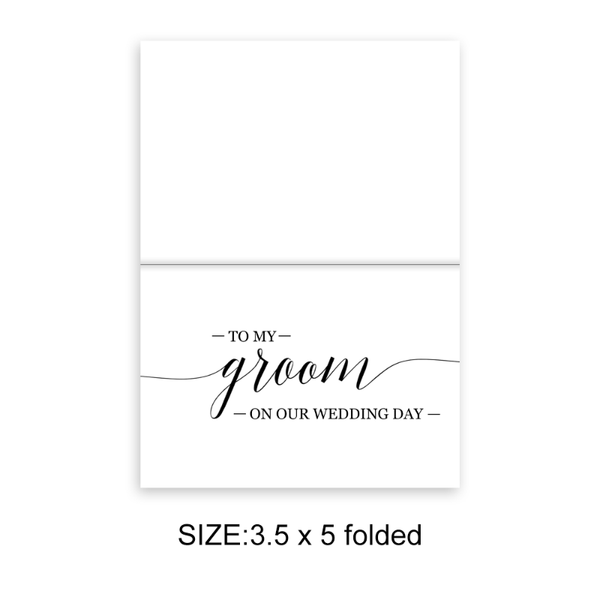 

greeting cards wedding card to your bride or groom on (our) day love note future husband wife keepsake before