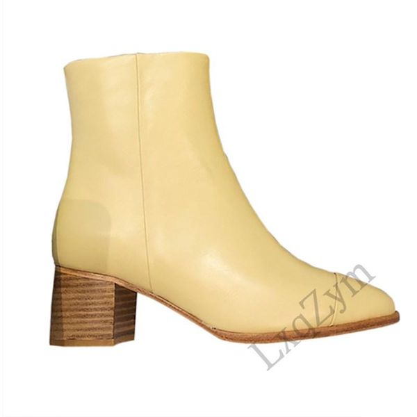 

boots classic brand arrival women's ankle full natural leather solid color slim jazz booties ladies dating shoe, Black