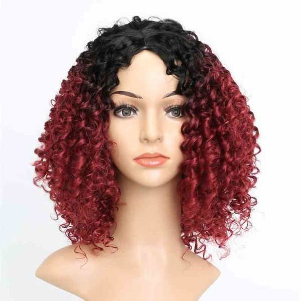 

wine roll red with gradient high temperature silk head cover, Black