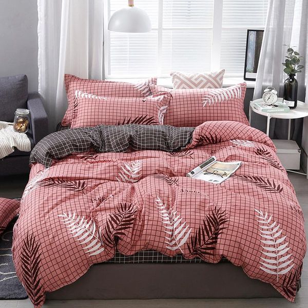 

bedding sets set 3/4 piece twin  luxury home textiles check stripe extra large comforter bed sheet