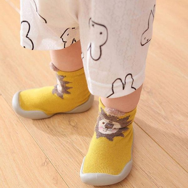 

first walkers baby socks shoes toddler boy soft sole rubber outdoor cute animal booties anti-slip