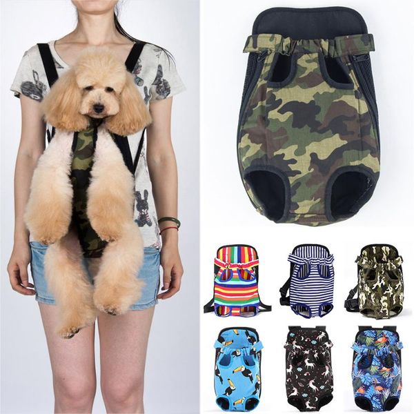 

dog car seat covers pet carrier bag camouflage outdoor travel products backpack mesh breathable double shoulder for dogs cats