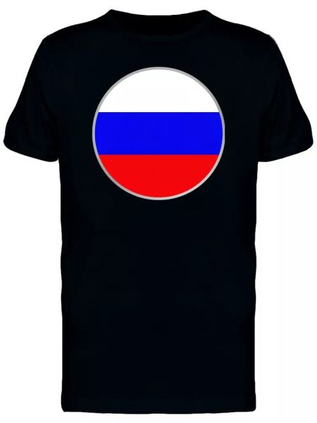 

cool russia circle flag men's tee -image by shutterstock, White;black
