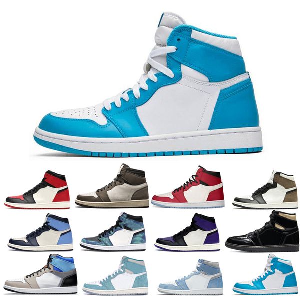 

2022 1s man's basketball shoes man unc dark mocha obsidian tie court purple bred toe cactus jack chicago twist university blue comforta