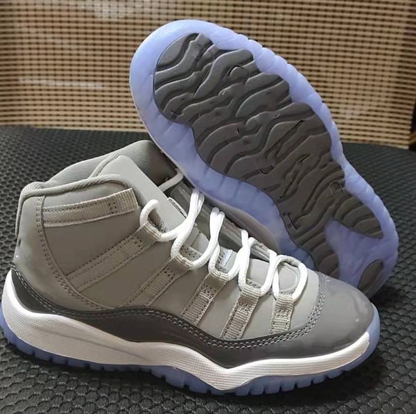 

cool grey xi 11s kids basketball shoes gym red infan children toddler gamma blue concord 11 trainers boy girl sneakers space jam wholesale, Black