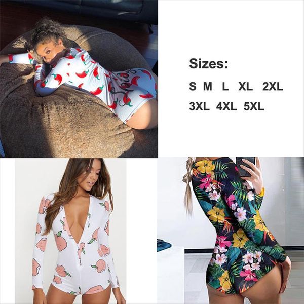 

deep v neck bodycon sleepwear womens rompers bodysuit shorts leotard long sleeve print button, Black;white